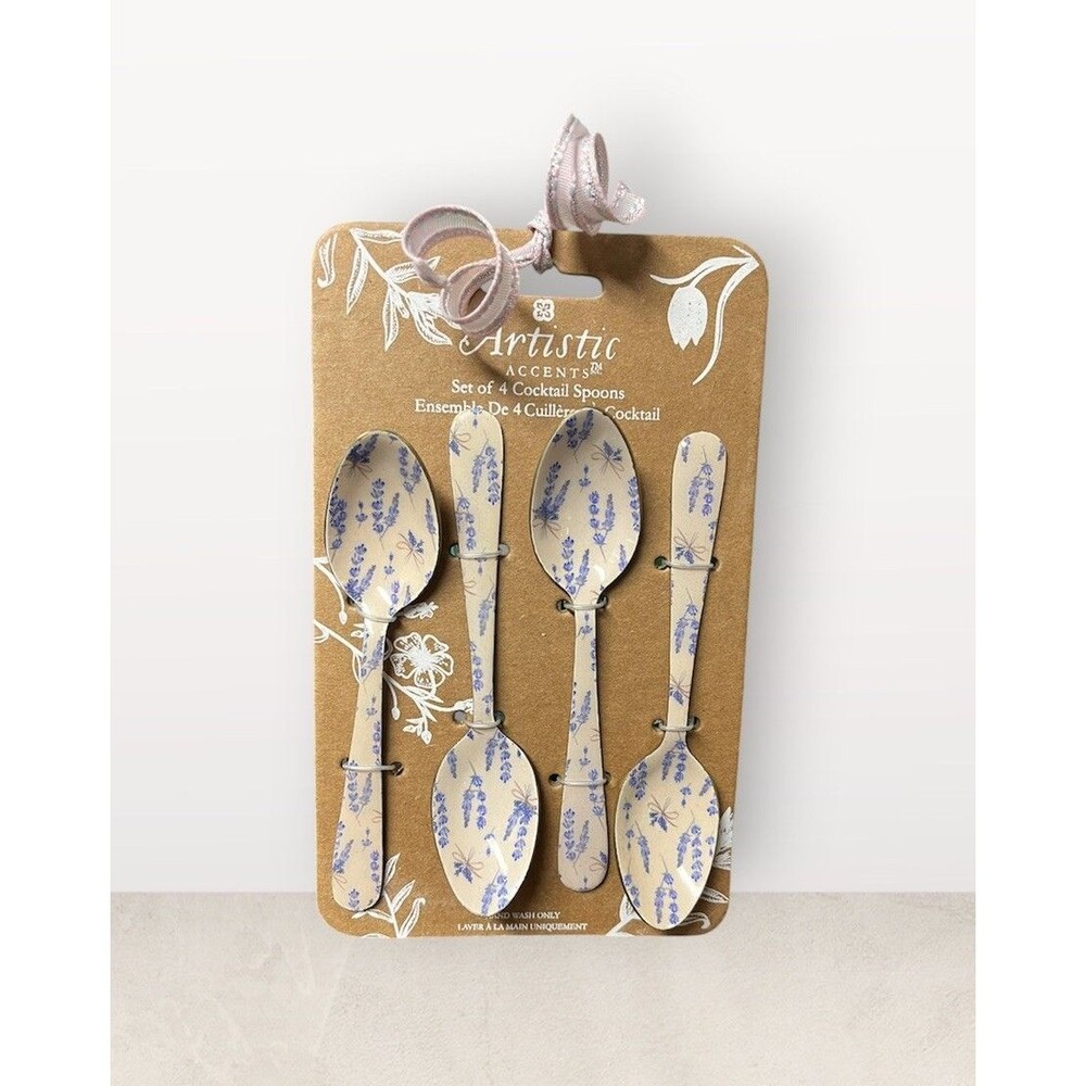 Artistic Accents Cocktail Spoons Blue Lavender